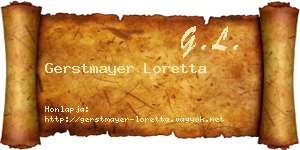 Gerstmayer Loretta névjegykártya